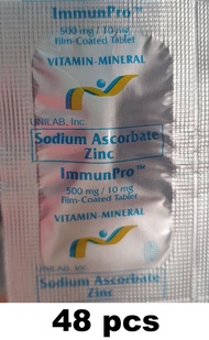 ImmunPro Sodium Ascorbate Zinc Film Coated 48 tablets immun pro by Mavens Collection