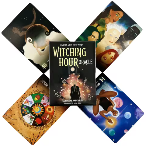 Witching Hour Oracle Cards Awaken Your Inner Magic 44 Pcs Cards 10.4*7.3cm Board Game Tarot Deck Pla