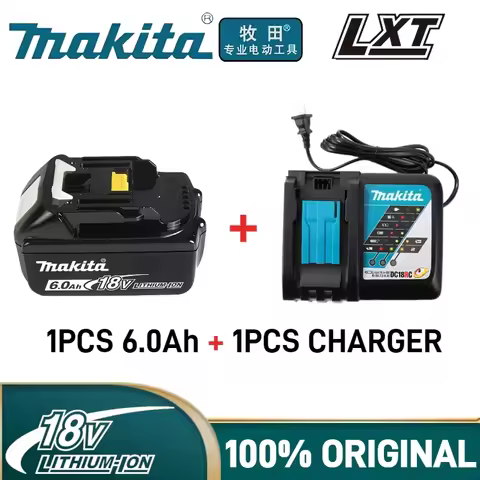 100% Original Makita battery, makita 18v battery 6.0Ah for Makita drill 18v LXT DTD173 DGA404 DJV182