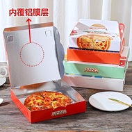 Commercial White Card Pizza Box 6/7/8/9 Inch Portable Pizza Takeaway Tin Foil Packaging Box Disposab