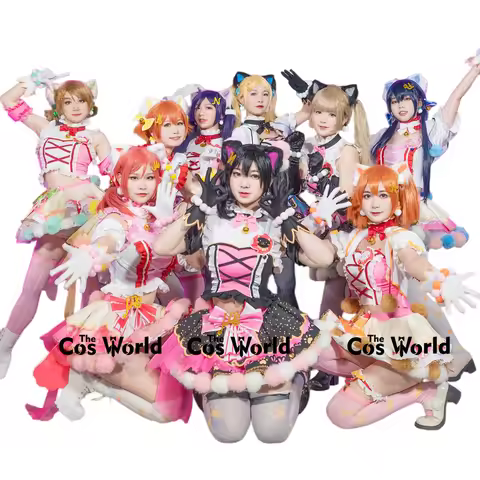 Love Live Cat Twin Tail Arcade Game SIFAC Kousaka Honoka Minami Kotori Sonoda Umi Outfits Custom Siz
