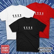 1.1.1.1 Cloudflare DNS Resolver Logo 100% Cotton Unisex T-Shirt Tee Black White Grey Maroon Red