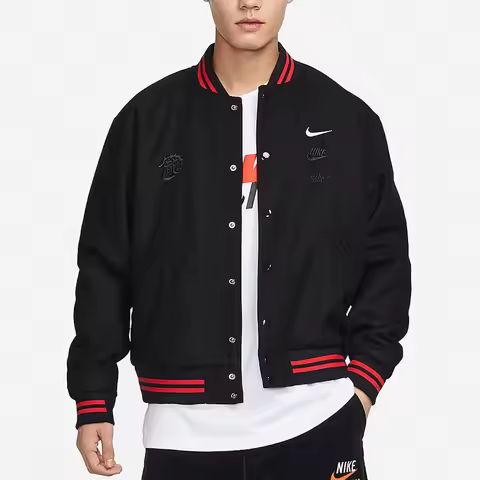 Nike Official Genuine Dragon Year Men's Sport Casual Loose Jacket Baseball Jersey FZ6372-010