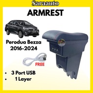 Perodua Bezza 13 Comfort Adjustable Armrest 3 USB