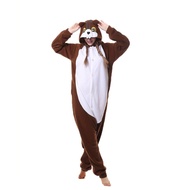 Adult Husky Dog Kigurumi Onesie Animal Squirrel MashiMaro Cosplay Pajama Spwear For Women Men One-pi