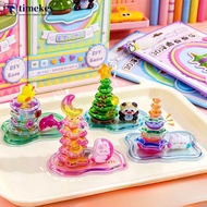 TME  3D Crystal Stackable Relief Stickers Kawaii Cartoon Kids DIY Educational Toy Smooth Edge Journa