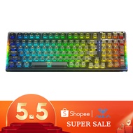 AULA F98 Mechanical Keyboard 2.4G/BT/Type-C Mode 99 keys Hot Swappable Transparent Keyboard