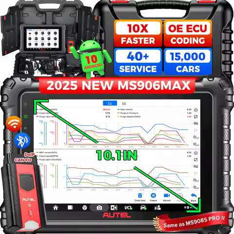 Autel MaxiSys MS906 MAX Scanner 10.1"2.0 Ver. of MS906 PRO/MP900BT/MS908S/MK908/MK900BT Bi-Direction