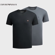 阿玛尼EMPORIO ARMANI奢侈品男装23春夏EAU男士棉质T恤衫（两件装）