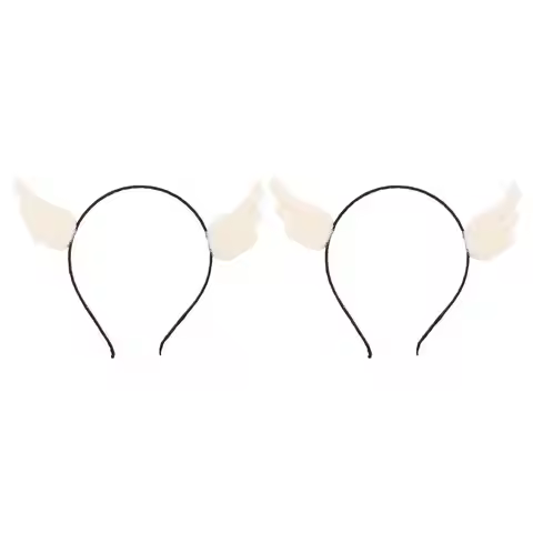 2Pcs Wings Headband Angel Cosplay Headdress Lightweight Fit All Sizes Easy on Stylish Hair Accessory
