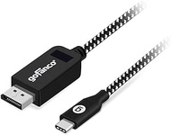 gofanco 4K 60Hz USB Type C to DisplayPort Cable 6.6ft Braided Adapter Cable - Thunderbolt 3 Compatib