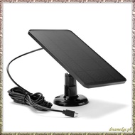 [S D K G] 4W 5V Solar Panel Black Solar Panel Plastic Solar Panel for Security Camera Outdoor USB Ch