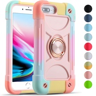 360 Degree Rotate Ring Stand Case for iPhone 6 Plus/6S Plus/7 Plus / 8 Plus, for iPhone 6 / 7 / 8 / SE 2020 Heavy-Duty Military Grade Shockproof Phone Cover for iPhone XR X XS Max
