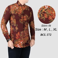 Kemeja Batik Solo - Colin Dion Bcl480 - Kemeja Batik Pria Lengan