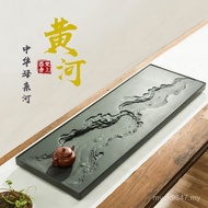 Wu 2025 Natural Use Household New Style Tea Tray Stone Award-winning Works Golden Stone Tea Set Offi