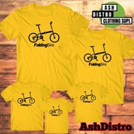 couple ibu folding keluarga kaos Kaos motif baju kapel couple sepeda a
