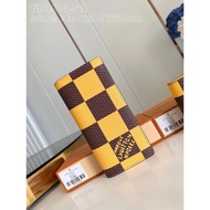 M40451 Large Grid Yellow This Brazza Wallet Wallet Wallet Card Holder Card Holder Card Holder Men's 