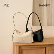 BAMPO Half-Slope Flying Eaves Small Square Bag 26 New Style First Layer Cowhide Bag Commuter Underar