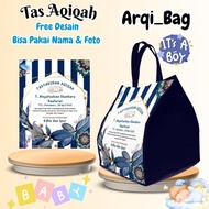 100 Pcs Tas Tasyakuran Aqiqah 4 7 Bulanan Anak Bingkisan Snack Cowok