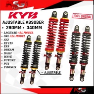 KYB ADJUSTABLE ABSORBER 280MM / 340MM LAGENDA110 LAGENDA115 WAVE125 EX5 EZ115 Penyerap Absorber