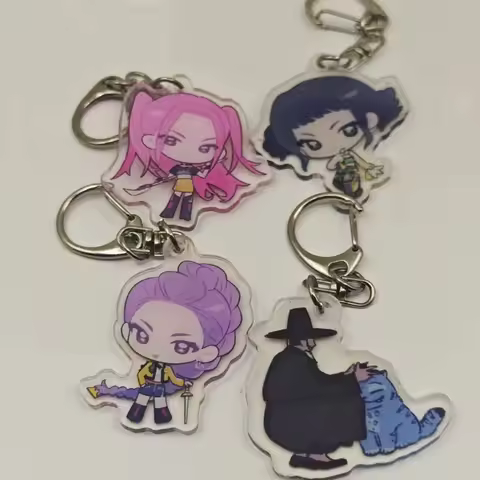 4pcs/lot KPop Dmon Hnter Sja Boys Jinu Derpy Zoey Rumi Mira keychain