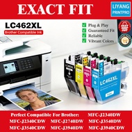 Brother LC462 LC462XL Ink Cartridges Compatible for Brother MFC-J2340DW/J2740DW/J3540DW/J3940DW