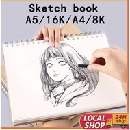 A4 Cartoon Spiral painting Sketchbook Art materials Sketchpad Student Blank Drawing Book