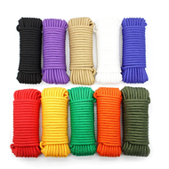 10m 2-6mm Braided Nylon Rope Polypropylene Rope Climbing Boat Yacht Sailing Line Pulley Rope Clothes