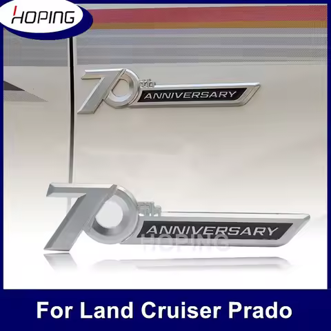 ABS Painting Side Emblem 70th Anniversary For Land Cruiser 100 200 300 FJ200 LC300 For Prado LC120 L