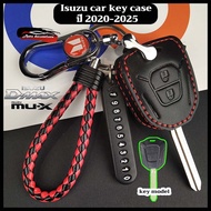 Isuzu car key case suitable for Isuzu Dmax/mux key cover Isuzu D-Max keychain cow leather key cover