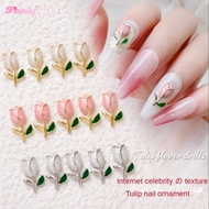 10pcs Nail Art Alloy Tulip 3D Nail Art Accessories Nail Art Sticker Tulip Nail Art Accessories