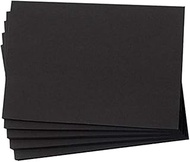 Hamilco Black Colored Cardstock - Blank Note Greeting Invitations & Index Cards - 5 x 7" 65 lb cover