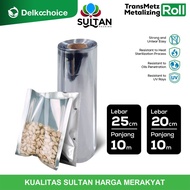 Plastic packaging aluminum metalizing transmetz foil sachet roll delkochoice sachet packaging
