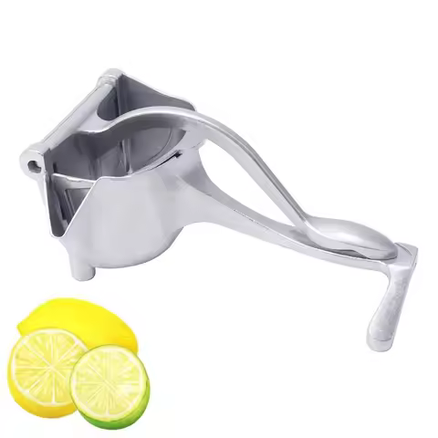 Portable Heavy Duty Cast Iron Juicer Easy to Clean Hand Pressure Lemon Squeezer Aluminum Alloy Manua