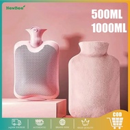 Hot Water Bag 500ml/ 1000ml Hot Cold Water Warmer Compress Bag Hot Water Bag Stomach Warmer