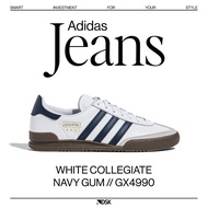 Adidas Jeans White Collegiate Navy Gum FW6207 100% Sneakers Casual Pria Wanita Sepatu Ori Murah Sepa