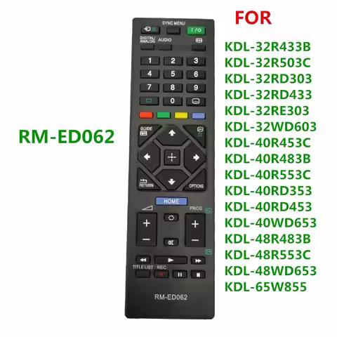 RM-ED062 New Remote Control for Sony RM ED062 LCD TV KDL-32R433B KDL-32R503C KDL-32RD303 KDL-32RD433
