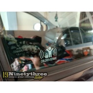 sticker cermin beware children