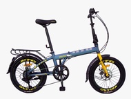 HTG Velcro Shimano Folding Bike 20" 7 Speed Shimano Ready Stock Basikal Lipat