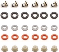 6Set FUEL INJECTOR REPAIR KIT,O-ring,micro filters,Spacer and Pintle Caps kit for Honda Fit City 1.5
