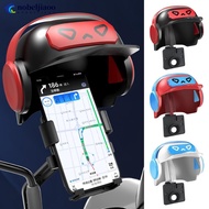 NOBELJIAOO Cartoon Small Helmet Rider Motorcycle Mobile Phone Holder and Electric Bicycle Navigation