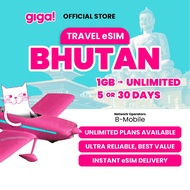 giga! Bhutan Travel eSIM 1GB - Unlimited | 5 - 30 Days