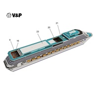 V&P Cruise Ship Paper Model Cruise Ship 3D Paper Model DIY Puzzle Manual Papercrafts Toy