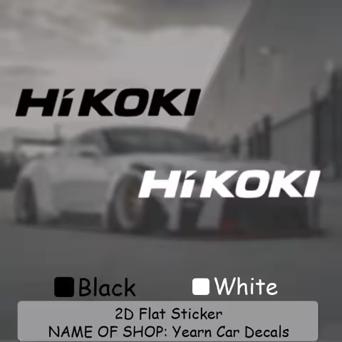 1PC HiKOKI Logo Vinyl Sticker Black White Transparent Decal Durable Self Adhesive Badge for Car Bike