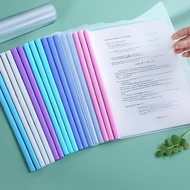 PVC Slide Binder A4 10Pcs/Report Cover/Slide Binder File/Slot File A4/String File Management Folder/