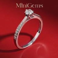 MiniGems แหวน เงินแท้ 92.5 เพชรสวิส(CZ) แหวนคู่ แหวนแต่งงาน แหวนผู้หญิง แหวนผู้ชาย 06016