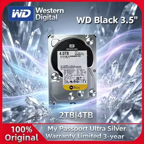 Large Cache WD Black 3.5'' SATA Mechanical HDD For Desktop Computer Gaming Recorder Security Monitor