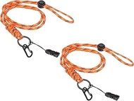 44 cm Collar with Hook, Pack of 2 Adjustable Long Key Chain, Webbing Lanyard with Quick Release for 