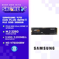 Samsung SSD M.2 2280 970 Evo Plus 500GB NVME PCIE P/N: MZ-V7S500BW For Laptop Desktop Storage