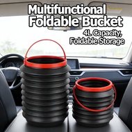 Foldable Car Storage Bucket 4L Car Multifunctional Dustbin Water Bin Car Container Car Mini Bucket